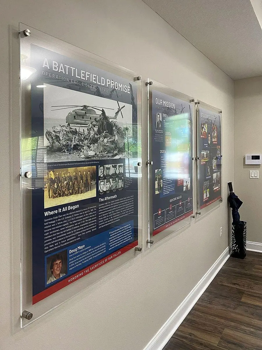 Acrylic Sandwich Name Plates Installation