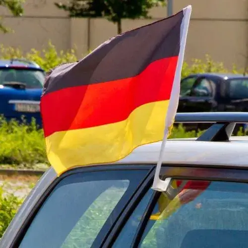 Car Flags with Plastic Pole