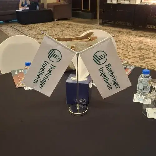 T Shape Table Flags Printing in Dubai