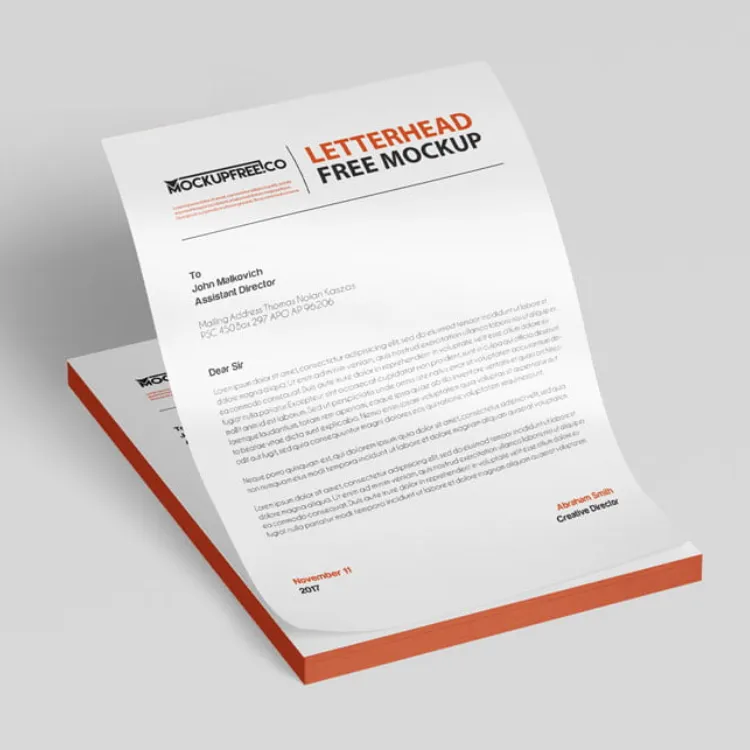 letterhead printing with company logo