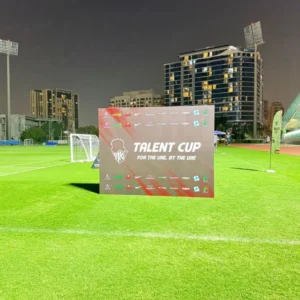 Wooden Backdrops with a Banner Printing