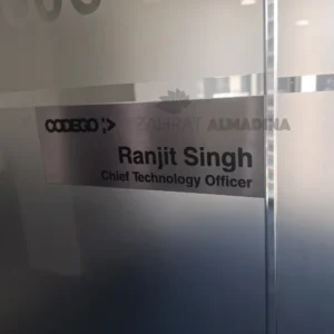 Custom Office Door Name Plates Dubai