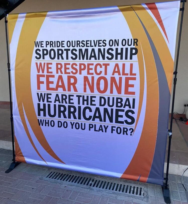 telescopic banners with backdrop stands