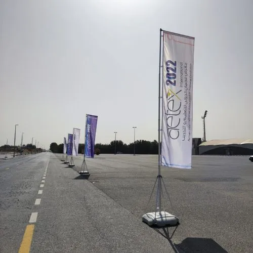 Telescopic flag printing in Dubai