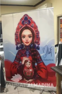 200x150cm roll up banner printing dubai trade show