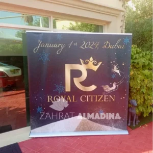 200x200cm roll up banner printing dubai heavy duty event