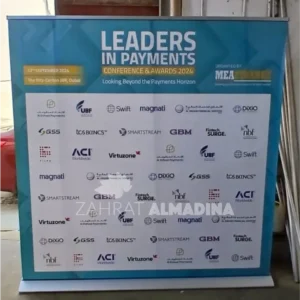 200x200cm roll up banner printing dubai trade show