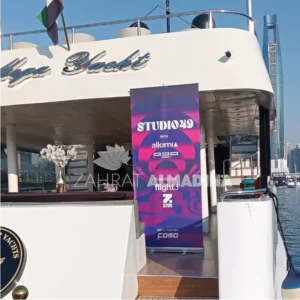 200x85cm roll up banner printing dubai business conference