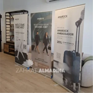 200x85cm roll up banner printing dubai corporate event