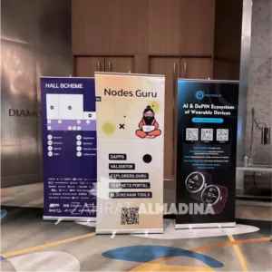 200x85cm roll up banner printing dubai trade show