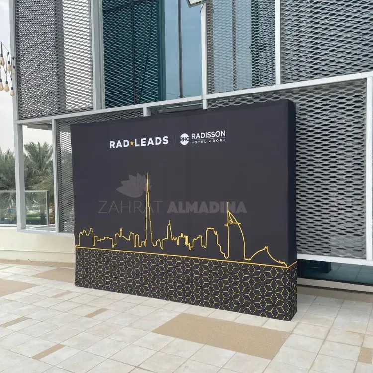 fabric pop up backdrop dubai exhibitions indoor events - Marina, JLT, Business Bay, Al Qouz, Al Barsha