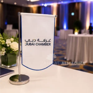L-Shape Table Flags Printing Dubai and Abu Dhabi, UAE