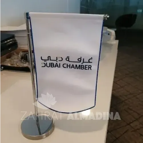 L-shape Table Flags Printing