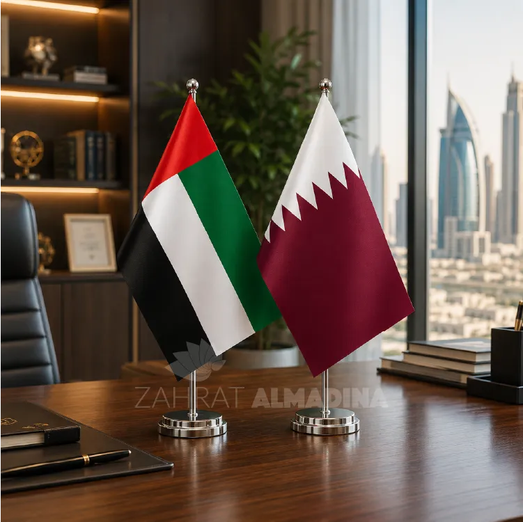 Silver Table Flag Printing Dubai and Abu Dhabi, UAE