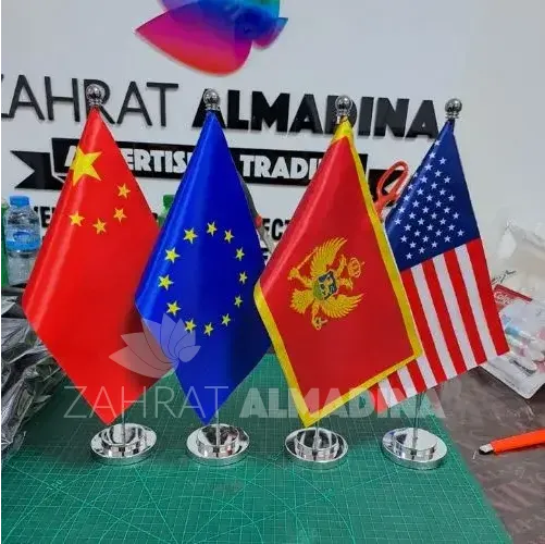 Silver Table Flags Printing - Marina, JLT, Business Bay, Al Qouz, Al Barsha