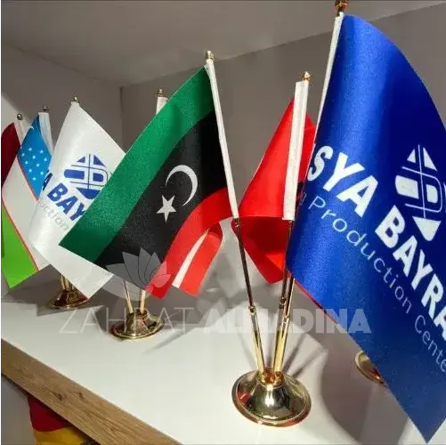 Three pole table flags printing