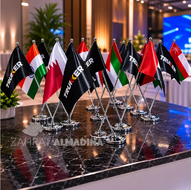 V-Shape Table Flags Printing Dubai and Abu Dhabi, UAE