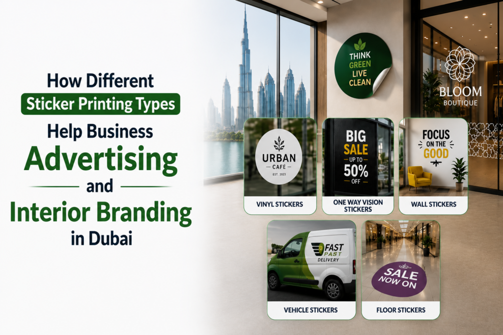 Sticker Printing Types Help Business Advertising and Interior Branding in Dubai
