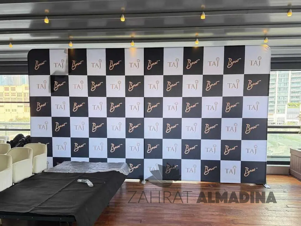 straight fabric backdrop dubai corporate events conferences