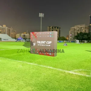 wooden media wall dubai outdoor large events branding