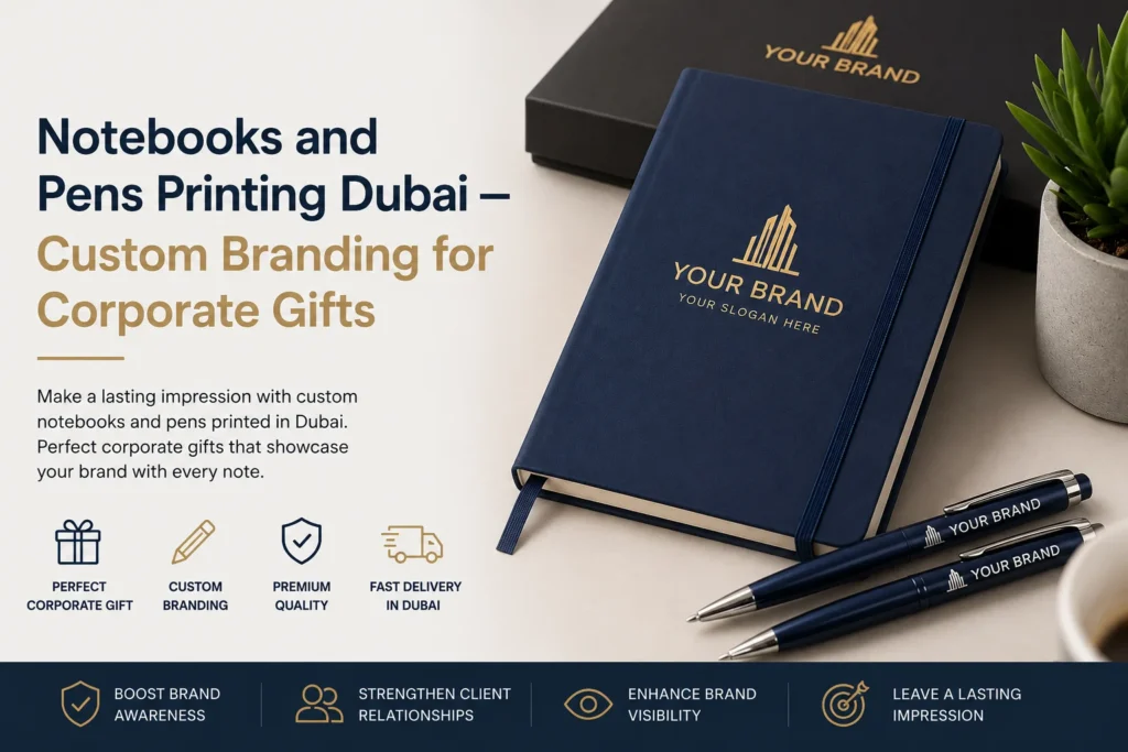 Notebook pens printing dubai