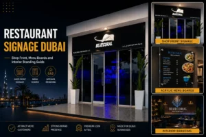 Restaurant Signage Dubai — Shop Front, Menu Boards and Interior Branding Guide