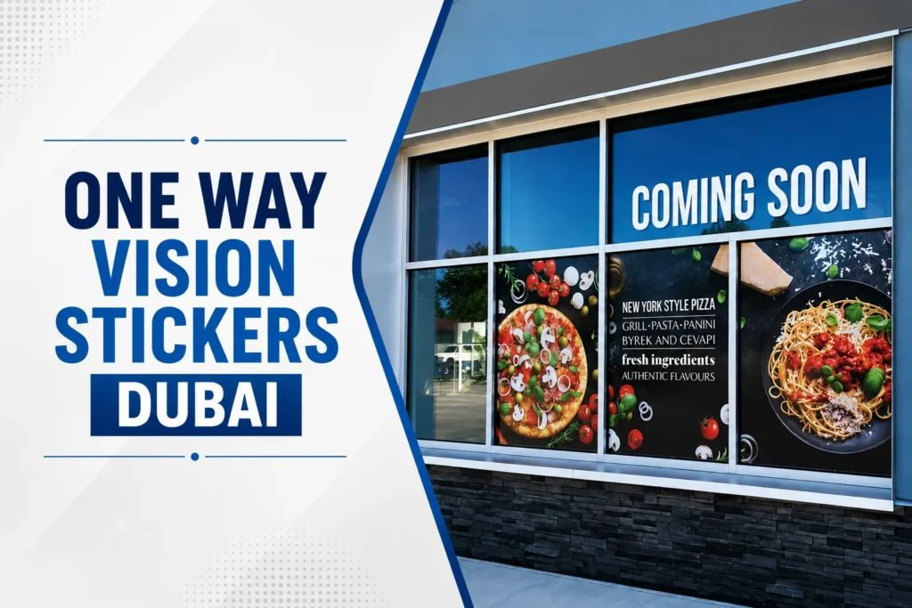 One Way Vision Stickers Dubai — Window Graphics for Offices, Retail and Vehicles