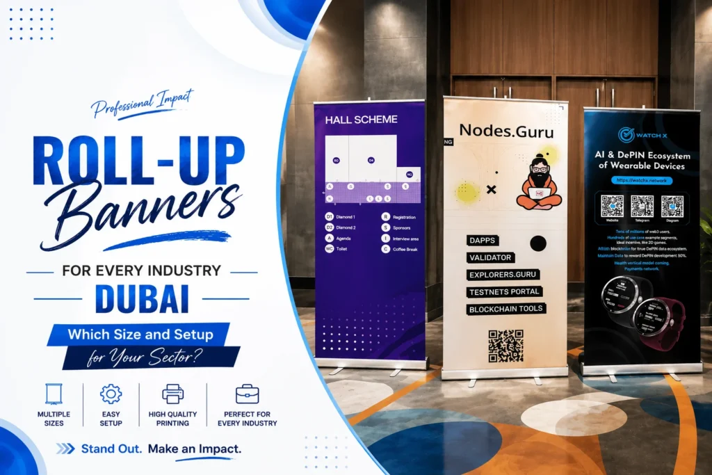Roll-Up Banners for Every Industry Dubai — Which Size and Setup for Your Sector