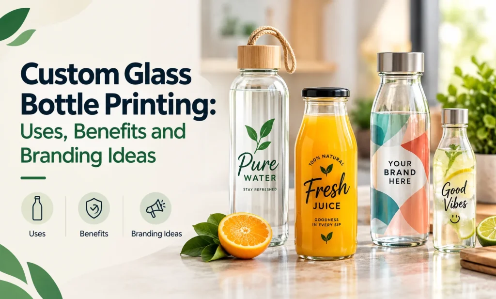 Custom glass bottle printing for branded bottles