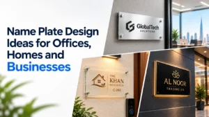 Custom name plate design for office, home, and business